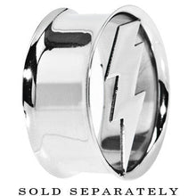 Load image into Gallery viewer, 1 inch Stainless Steel Double Flare Lightning Bolt Tunnel
