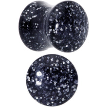 Load image into Gallery viewer, 00G Black Ultra Glitter Saddle Plug Set
