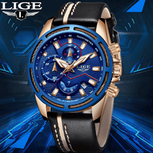 Load image into Gallery viewer, Waterproof Men's Sports  Watch With Leather Transparent Belts, Chronometers Day View Perfect Gift
