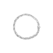 Load image into Gallery viewer, 14K White Gold 2.00 Cttw Diamond Cluster and Spiral Link Bracelet (I-J Color, I1-I2 Clarity) - 7"
