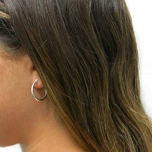 Load image into Gallery viewer, 25mm Solid Sterling Silver Classic French Lock Hoops
