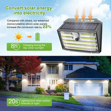 Load image into Gallery viewer, 126 LED Solar Outdoor Lights Cold White Motion Sensor 270° Wide Angle Lighting Security Solar Powered Flood Lights
