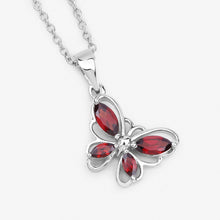 Load image into Gallery viewer, 0.80 Carat Genuine Garnet .925 Sterling Silver Pendant
