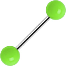Load image into Gallery viewer, Green Neon Barbell Tongue Ring

