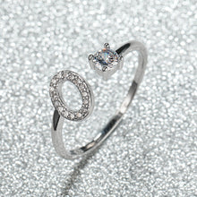 Load image into Gallery viewer, Popular Fashion Silvery AZ Letter Ring Initials Wedding Love Couple Rings Bridesmaid Gift
