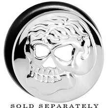 Load image into Gallery viewer, 1/2 Stainless Steel Single Flare Skull Plug
