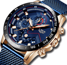 Load image into Gallery viewer, Men's Sports Waterproof Watch With  Stainless Steel Bracelet Unique Design Perfect Gift For Your Man
