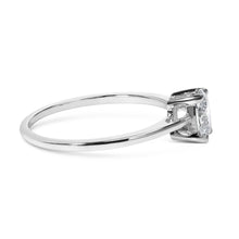Load image into Gallery viewer, 14K White Gold 1/2 Cttw Oval Lab Grown Diamond 4 Prong Solitaire Engagement Ring (F-G Color, VS2-SI1 Clarity) - Size 7
