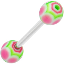Load image into Gallery viewer, Pink Lime MARRACAS Barbell Tongue Ring
