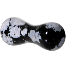 Load image into Gallery viewer, 8G Obsidian Snowflake Natural Stone Saddle Plug Set
