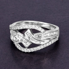 Load image into Gallery viewer, 0.72 Carat Genuine White Diamond 14K White Gold Ring (E-F-G Color, VS-SI Clarity)
