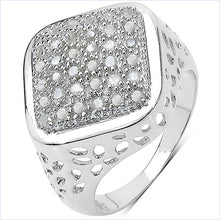 Load image into Gallery viewer, 0.54 Carat Genuine White Diamond .925 Sterling Silver Ring

