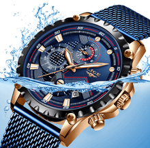 Load image into Gallery viewer, Men's Sports Waterproof Watch With  Stainless Steel Bracelet Unique Design Perfect Gift For Your Man
