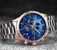 Load image into Gallery viewer, Men's Waterproof  Watch With Chronometers And Date Display Unique Design Perfect Gift
