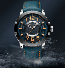 Load image into Gallery viewer, Men's Waterproof  Sport Watch With Leather  Belts  And Large Numbers Details Unique Design Perfect Gift
