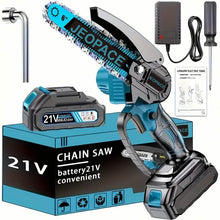 Load image into Gallery viewer, 21V 4-6 Inch Cordless Chainsaw Kit with Built-in Lubrication, Battery and Charger
