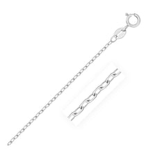 Load image into Gallery viewer, 14k White Gold Faceted Cable Link Chain 1.3mm

