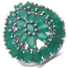 Load image into Gallery viewer, 8.10 Carat Genuine Emerald .925 Sterling Silver Ring
