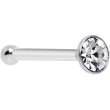 Load image into Gallery viewer, 925 Silver 2mm Round Clear Nose Bone Created with Crystals
