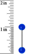Load image into Gallery viewer, Bold Blue Barbell Tongue Ring
