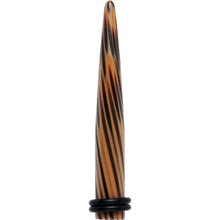 Load image into Gallery viewer, Black Brown Animal Print Acrylic Taper 2G to 00G
