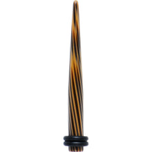 Load image into Gallery viewer, Black Brown Animal Print Acrylic Taper 2G to 00G
