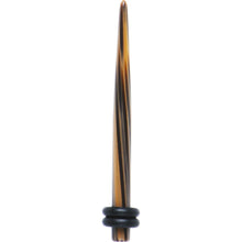 Load image into Gallery viewer, Black Brown Animal Print Acrylic Taper 2G to 00G
