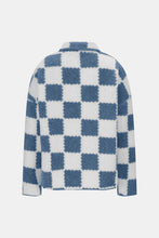 Load image into Gallery viewer, Elegant Checkered Snap Down Long Sleeve Teddy Jacket Soft &amp; Warm Colorful Jacket
