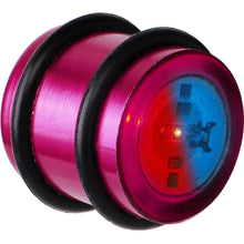 Load image into Gallery viewer, 16mm Hot Pink Anodized Titanium Blinking Plug
