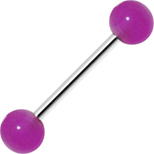 Load image into Gallery viewer, Bold Purple Barbell Tongue Ring
