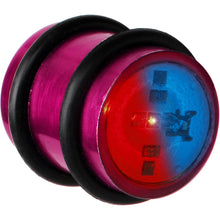 Load image into Gallery viewer, 14mm Hot Pink Anodized Titanium Blinking Plug
