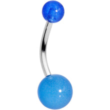 Load image into Gallery viewer, Bold Blue Acylic Ball Belly Button Ring
