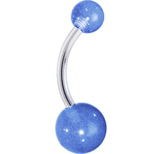Load image into Gallery viewer, Light Blue GLOW in the DARK Belly Button Ring

