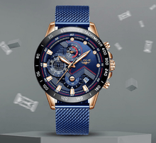 Load image into Gallery viewer, Men's Sports Waterproof Watch With  Stainless Steel Bracelet Unique Design Perfect Gift For Your Man
