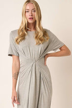 Load image into Gallery viewer, Side Slit Round Neck Short Sleeve Maxi Dress For Women – Casual and Chic Dress with Side Slits for a Relaxed yet Polished Look
