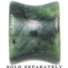 Load image into Gallery viewer, 9/16 Double Flare Jade Natural Stone Concave Plug
