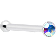 Load image into Gallery viewer, Sterling Silver 1.2mm Aurora Nose Bone Created with Crystals
