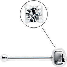 Load image into Gallery viewer, Sterling Silver 2mm Clear Nose Bone Created with Crystals
