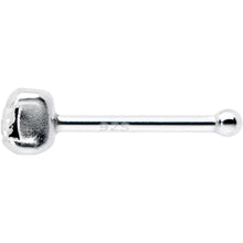 Load image into Gallery viewer, Sterling Silver 2mm Clear Nose Bone Created with Crystals
