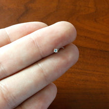 Load image into Gallery viewer, Sterling Silver 3mm Aurora Nose Ring Created with Crystals
