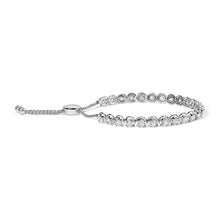 Load image into Gallery viewer, 14K White Gold 6.00 Cttw Diamond 4â€-10â€ Adjustable Bolo Tennis Bracelet (I-J Color, I1-I2 Clarity)

