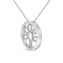 Load image into Gallery viewer, .925 Sterling Silver 1/10 Cttw Diamond Tree of Life Pendant Necklace (I-J Color, I3 Clarity)
