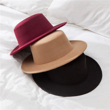 Load image into Gallery viewer, Winter Autumn Woolen Women Men Fedora Hats Fashionable Women Classic Wide Brim Fedora Hat Adjustable Big Fedoras Hat Luxury Brim Fedora Hat Summer Men Classic Hat

