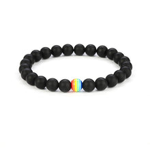 Load image into Gallery viewer, 2Pcs/set White Black Couple Magnetic Bracelets Natural Stone Matching Bracelet Magnetic Beaded Bracelets Set Attraction Friendship Relationship Wish Bracelet Gift For Women Men Him Her Best Friends
