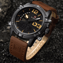 Load image into Gallery viewer, Men's Multifunction Digital Analog Waterproof Watch With Alarm And Automatic Time Zones Unique Design Excellent Gift
