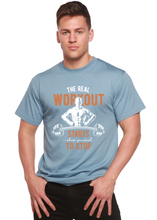 Load image into Gallery viewer, The Real Workout Men's Bamboo Viscose/Organic Cotton Short Sleeve Graphic T-Shirt
