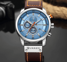 Load image into Gallery viewer, Men's Waterproof Elegant Sport Watch With Chronometers Day View, Leather  Belts And Hardlex Scratch Resistant Glass Perfect Gift For Him
