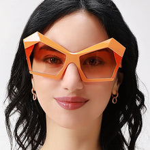 Load image into Gallery viewer, Oversized Square Cateye Polarized Sunglasses Big Trendy Style Fashionable Personality Big Frame Sunglasses New Fashionable &amp; Popular Street Style Sunglasses For Women
