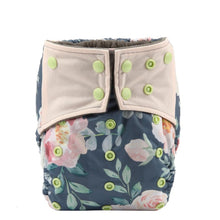 Load image into Gallery viewer, Luxury Charcoal Bamboo Baby Cloth Diaper Nappy Washable Reusable Double Gusset Square Tabs Nappies for Baby and Kids

