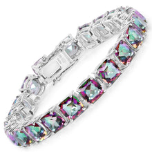 Load image into Gallery viewer, 48.93 Carat Genuine Rainbow Quartz .925 Sterling Silver Bracelet
